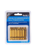 BLUE SPOT TOOLS 10 PCE 50MM PZ2 S2 TITANIUM COATED POWER BIT SET - Premium Hand Tools from BLUE SPOT - Just £6.99! Shop now at Bargain LAB