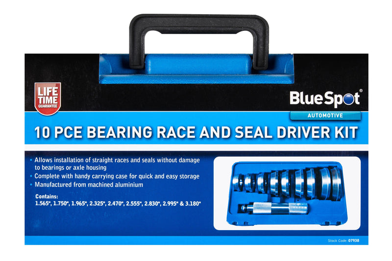 BLUE SPOT TOOLS 10 PCE BEARING RACE AND SEAL DRIVER KIT - Premium Automotive from BLUE SPOT - Just £37.95! Shop now at Bargain LAB