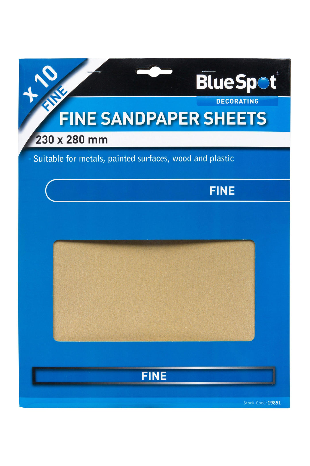 BLUE SPOT TOOLS 10 PCE FINE SANDPAPERS - Premium Abrasives from BLUE SPOT - Just £4.99! Shop now at Bargain LAB