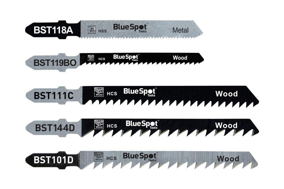 BLUE SPOT TOOLS 10 PCE JIGSAW BLADE SET (T-SHANK) - Bargain LAB