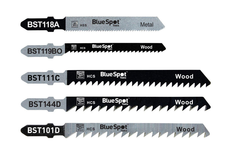 BLUE SPOT TOOLS 10 PCE JIGSAW BLADE SET (T-SHANK) - Bargain LAB