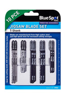BLUE SPOT TOOLS 10 PCE JIGSAW BLADE SET (T-SHANK) - Bargain LAB