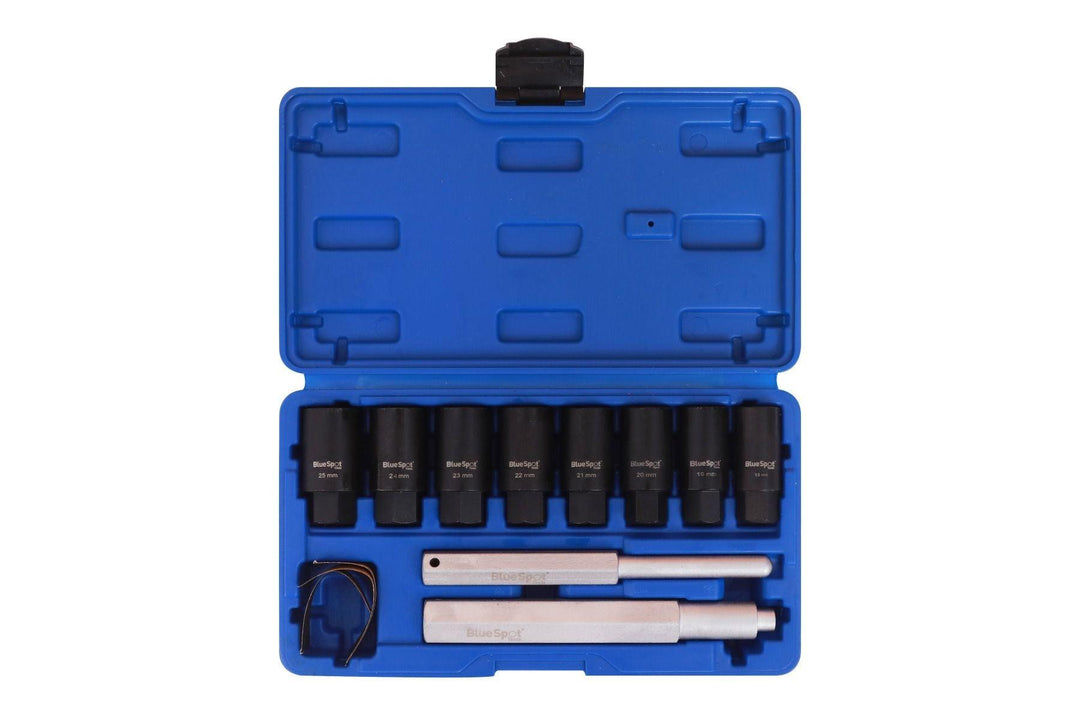 BLUE SPOT TOOLS 10 PCE LOCKING WHEEL NUT (18-25MM) - Premium Automotive from BLUE SPOT - Just £44.55! Shop now at Bargain LAB