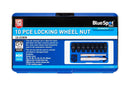 BLUE SPOT TOOLS 10 PCE LOCKING WHEEL NUT (18-25MM) - Premium Automotive from BLUE SPOT - Just £44.55! Shop now at Bargain LAB