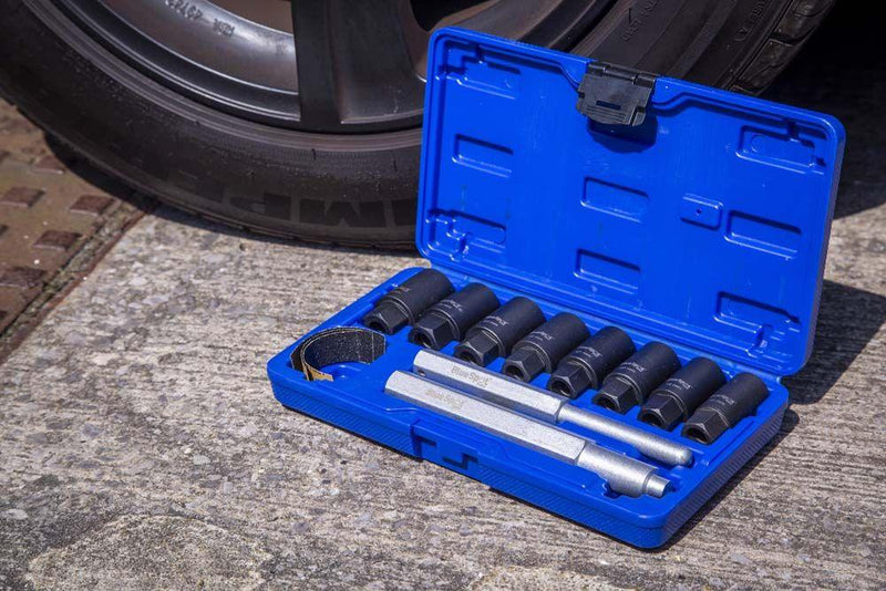 BLUE SPOT TOOLS 10 PCE LOCKING WHEEL NUT (18-25MM) - Premium Automotive from BLUE SPOT - Just £44.55! Shop now at Bargain LAB