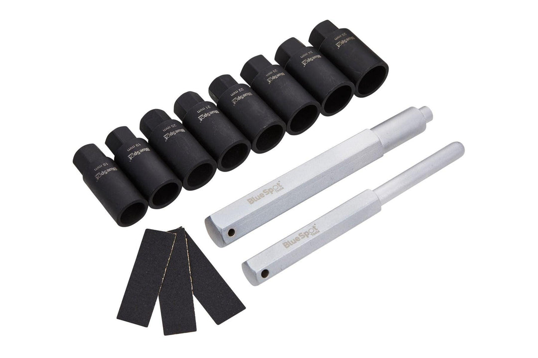 BLUE SPOT TOOLS 10 PCE LOCKING WHEEL NUT (18-25MM) - Premium Automotive from BLUE SPOT - Just £44.55! Shop now at Bargain LAB