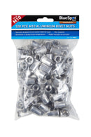 BLUE SPOT TOOLS 100 PCE M10 ALUMINIUM RIVET NUTS - Premium Engineering and Metalwork from BLUE SPOT - Just £12.49! Shop now at Bargain LAB