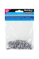 BLUE SPOT TOOLS 100 PCE M3 ALUMINIUM RIVET NUTS - Premium Engineering and Metalwork from BLUE SPOT - Just £7.55! Shop now at Bargain LAB