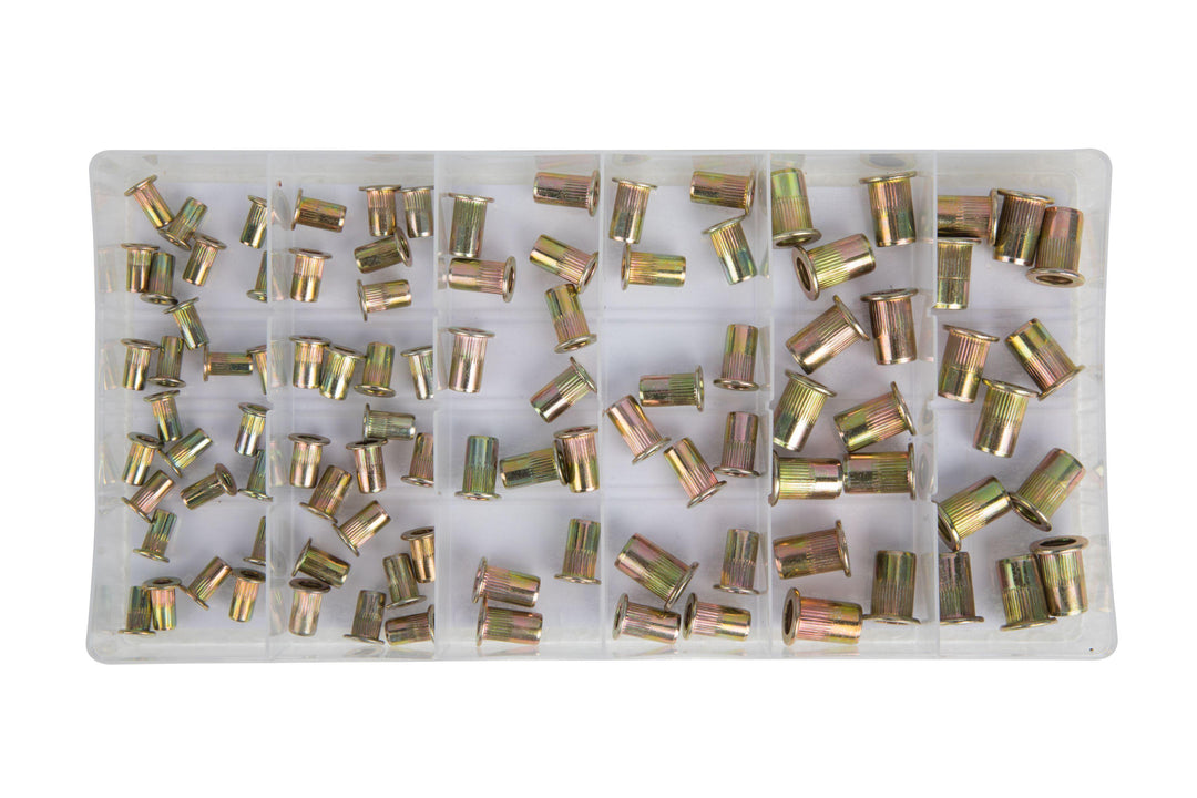 BLUE SPOT TOOLS 100 PCE NUT RIVETS (M3 - M6) - Premium Engineering and Metalwork from BLUE SPOT - Just £8.45! Shop now at Bargain LAB