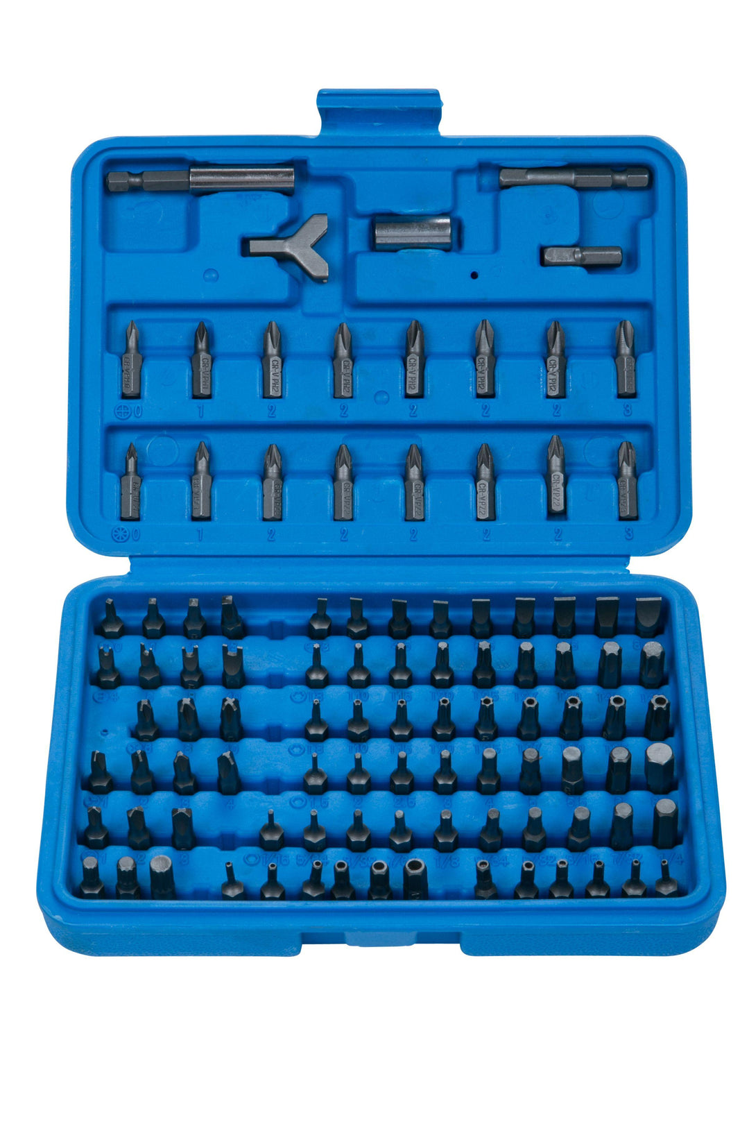Bit Set Blue Case BLUE SPOT TOOLS 100 PCE SECURITY SCREWDRIVER BIT SET