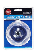 BLUE SPOT TOOLS 100MM (4") M14 X 2 WIRE CUP BRUSH - Bargain LAB