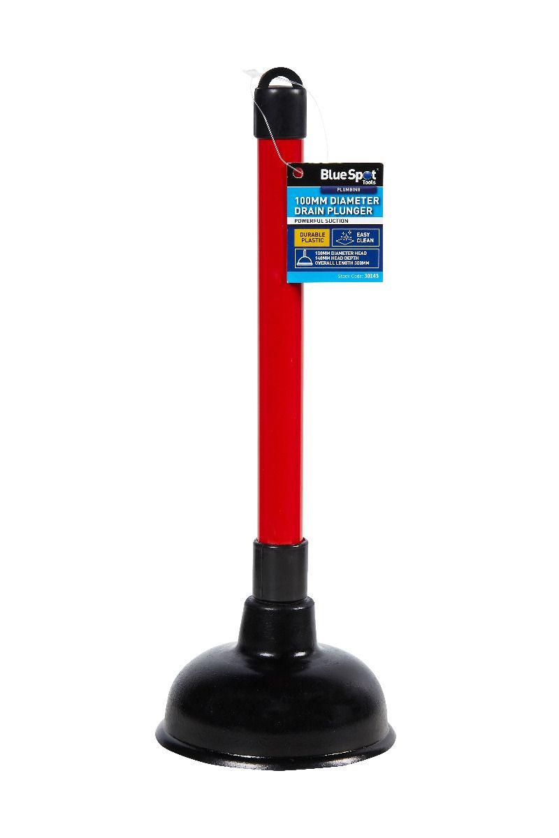 BLUE SPOT TOOLS 100MM DIAMETER DRAIN PLUNGER - Premium Hand Tools from BLUE SPOT - Just £4.29! Shop now at Bargain LAB