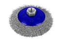 BLUE SPOT TOOLS 115MM (4 1/2") M14 X 2 STEEL BEVEL WIRE CUP BRUSH - Bargain LAB