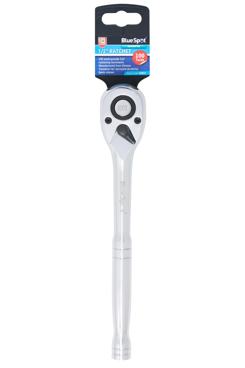 BLUE SPOT TOOLS 1/2" RATCHET (100 TEETH) - Premium Automotive from BLUE SPOT - Just £13.95! Shop now at Bargain LAB