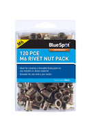 BLUE SPOT TOOLS 120 PCE M6 RIVET NUT PACK - Premium Engineering and Metalwork from BLUE SPOT - Just £7.99! Shop now at Bargain LAB