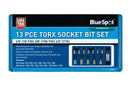 BLUE SPOT TOOLS 13 PCE TORX SOCKET BIT SET (T8-T70) - Premium Automotive from BLUE SPOT - Just £13.99! Shop now at Bargain LAB