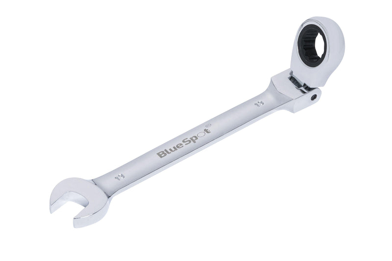 BLUE SPOT TOOLS 13MM CHROME VANADIUM RATCHET SPANNER FLEXIBLE HEAD (180°) - Premium Automotive from BLUE SPOT - Just £9.65! Shop now at Bargain LAB