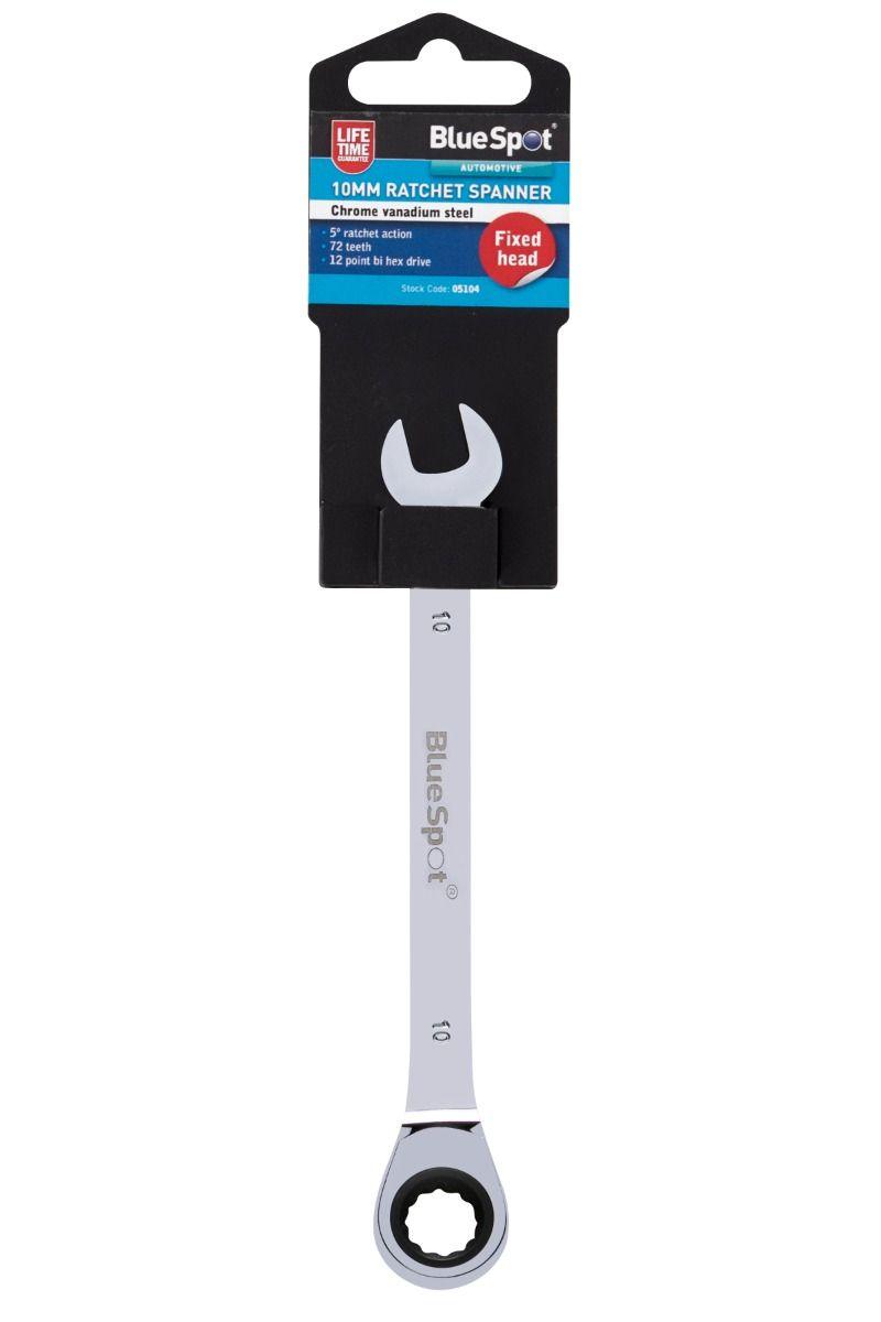 BLUE SPOT TOOLS 14MM CHROME VANADIUM RATCHET SPANNER FIXED HEAD - Premium Automotive from BLUE SPOT - Just £7.99! Shop now at Bargain LAB