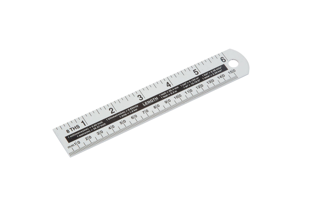 BLUE SPOT TOOLS 150MM (6") ALUMINIUM RULER - Premium Hand Tools from BLUE SPOT - Just £4.45! Shop now at Bargain LAB