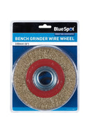 BLUE SPOT TOOLS 150MM (6") BENCH GRINDER WIRE WHEEL - Bargain LAB
