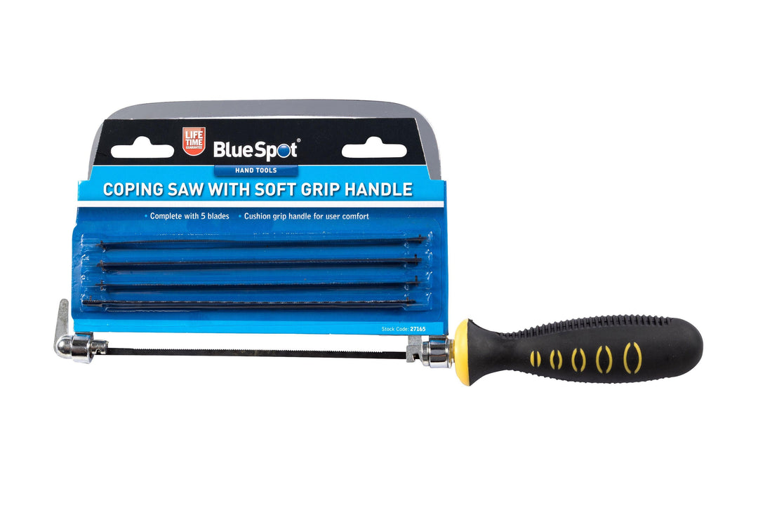 BLUE SPOT TOOLS 150MM (6") COPING SAW WITH SOFT GRIP HANDLE - Premium Hand Tools from BLUE SPOT - Just £8.75! Shop now at Bargain LAB
