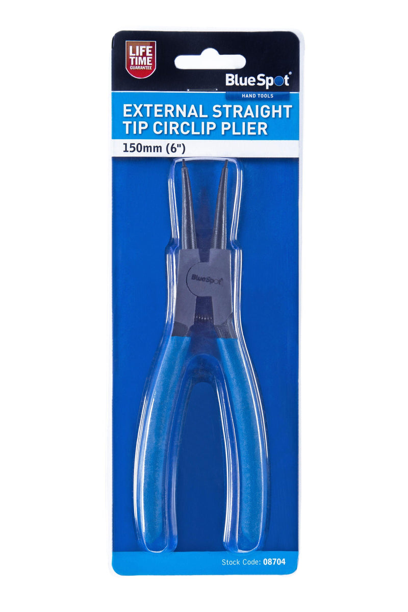BLUE SPOT TOOLS 150MM (6") EXTERNAL STRAIGHT TIP CIRCLIP PLIER - Premium Automotive from BLUE SPOT - Just £6.65! Shop now at Bargain LAB