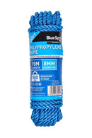 BLUE SPOT TOOLS 15M X 8MM (50FT) POLYPROPYLENE ROPE - Premium Bungees & Tie Downs from BLUE SPOT - Just £6.95! Shop now at Bargain LAB