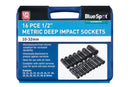 BLUE SPOT TOOLS 16 PCE 1/2" METRIC DEEP IMPACT SOCKETS (10-32MM) - Premium Automotive from BLUE SPOT - Just £49.95! Shop now at Bargain LAB