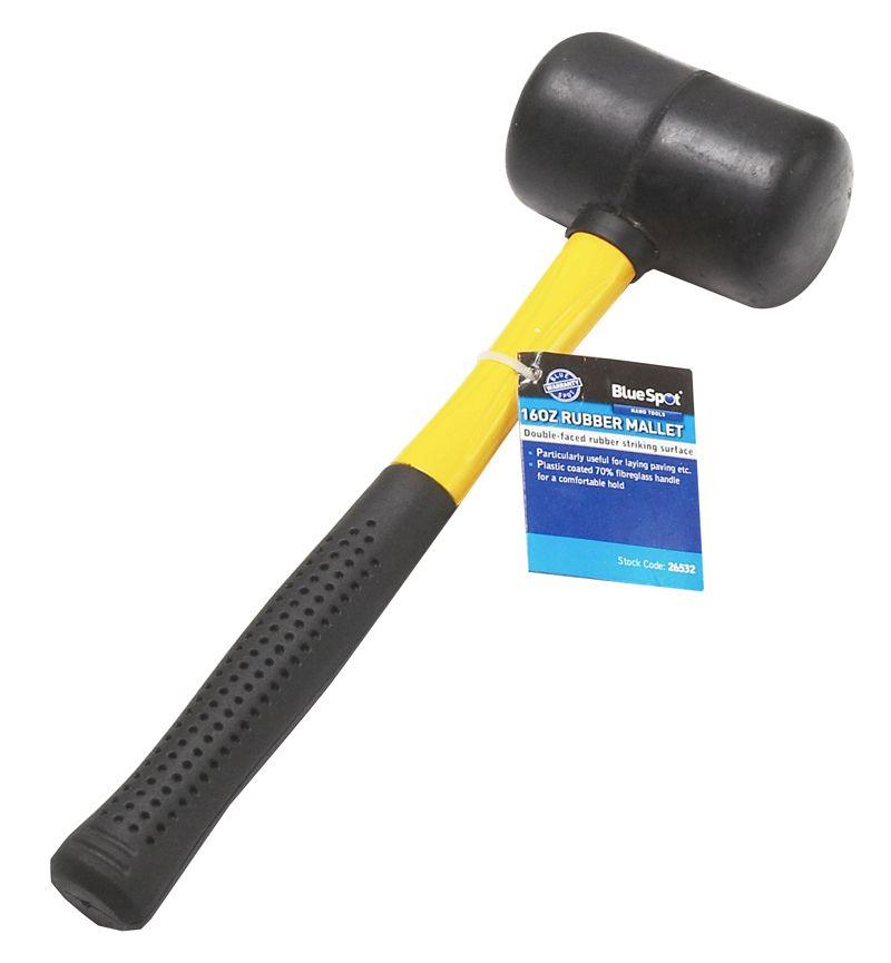 BLUE SPOT TOOLS 16OZ (450G) FIBREGLASS RUBBER MALLET - Premium Hand Tools from BLUE SPOT - Just £7.49! Shop now at Bargain LAB