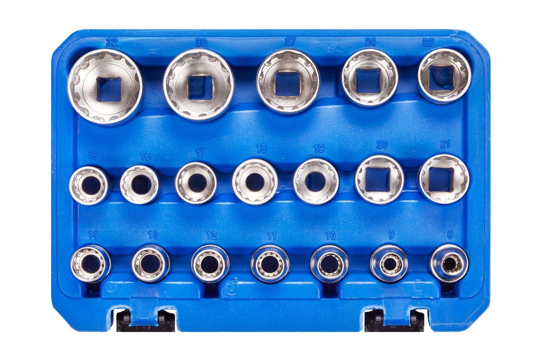 BLUE SPOT TOOLS 19 PCE 1/2" MULTI FIT SOCKET SET (8-32MM) - Premium Automotive from BLUE SPOT - Just £29.99! Shop now at Bargain LAB