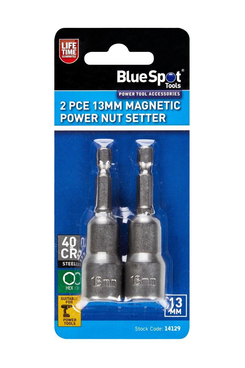BLUE SPOT TOOLS 2 PCE 13MM MAGNETIC POWER NUT SETTER