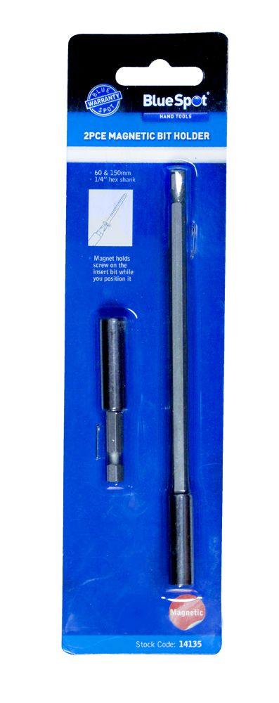 BLUE SPOT TOOLS 2 PCE 1/4" MAGNETIC BIT ADAPTOR SET - Premium Hand Tools from BLUE SPOT - Just £5.19! Shop now at Bargain LAB