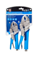 BLUE SPOT TOOLS 2 PCE 180MM & 250MM (7" & 10") SOFT GRIP NON-SLIP CURVED LOCKING PLIERS - Premium Hand Tools from BLUE SPOT - Just £13.99! Shop now at Bargain LAB