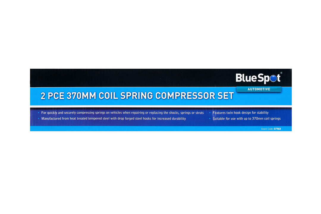 BLUE SPOT TOOLS 2 PCE 370MM COIL SPRING COMPRESSOR SET - Premium Automotive from BLUE SPOT - Just £23.99! Shop now at Bargain LAB