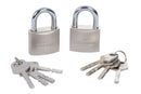 BLUE SPOT TOOLS 2 PCE 40MM SATIN FINISH KEYED ALIKE PADLOCKS - Premium Security from BLUE SPOT - Just £10.45! Shop now at Bargain LAB