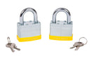 BLUE SPOT TOOLS 2 PCE 50MM LAMINATED KEYED ALIKE PADLOCKS - Premium Security from BLUE SPOT - Just £10.49! Shop now at Bargain LAB