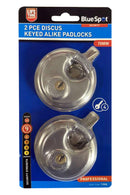 BLUE SPOT TOOLS 2 PCE 70MM DISCUS KEYED ALIKE PADLOCKS - Premium Security from BLUE SPOT - Just £16.99! Shop now at Bargain LAB
