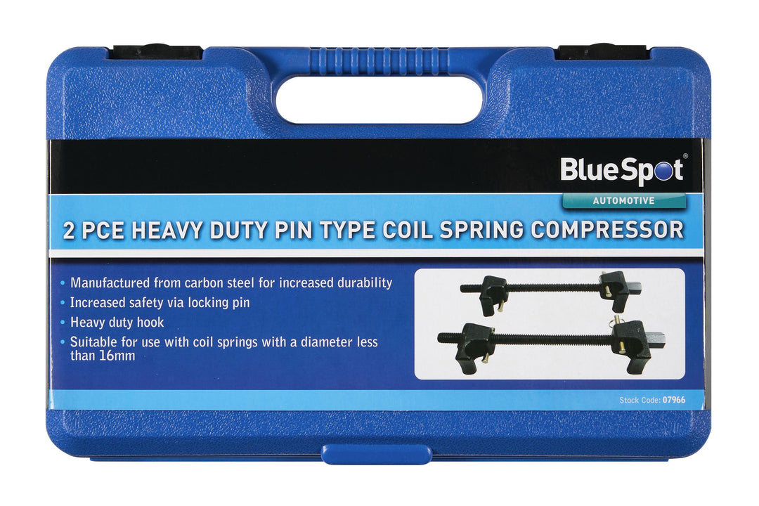 BLUE SPOT TOOLS 2 PCE HEAVY DUTY PIN TYPE COIL SPRING COMPRESSOR - Premium Automotive from BLUE SPOT - Just £30.99! Shop now at Bargain LAB