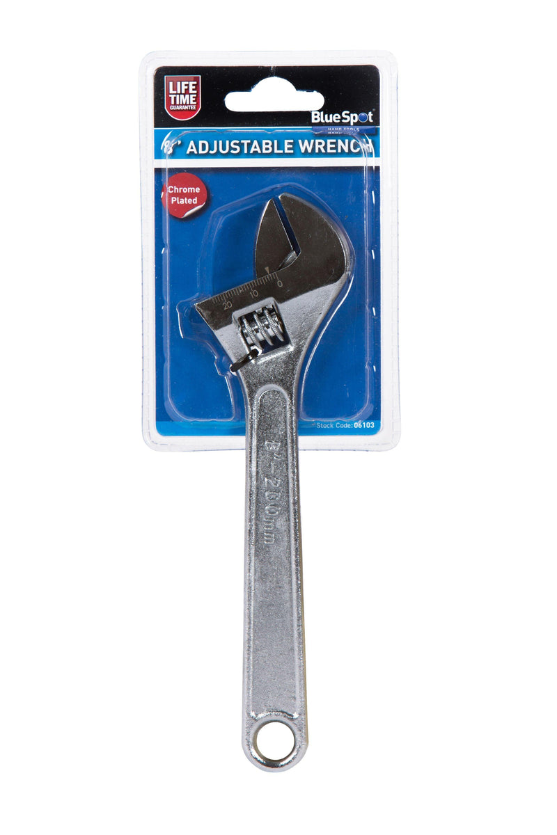 BLUE SPOT TOOLS 200MM (8") ADJUSTABLE WRENCH - Premium Automotive from BLUE SPOT - Just £6.89! Shop now at Bargain LAB