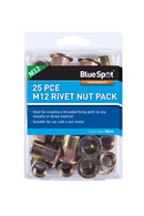 BLUE SPOT TOOLS 25 PCE M12 RIVET NUT PACK - Premium Engineering and Metalwork from BLUE SPOT - Just £8.49! Shop now at Bargain LAB