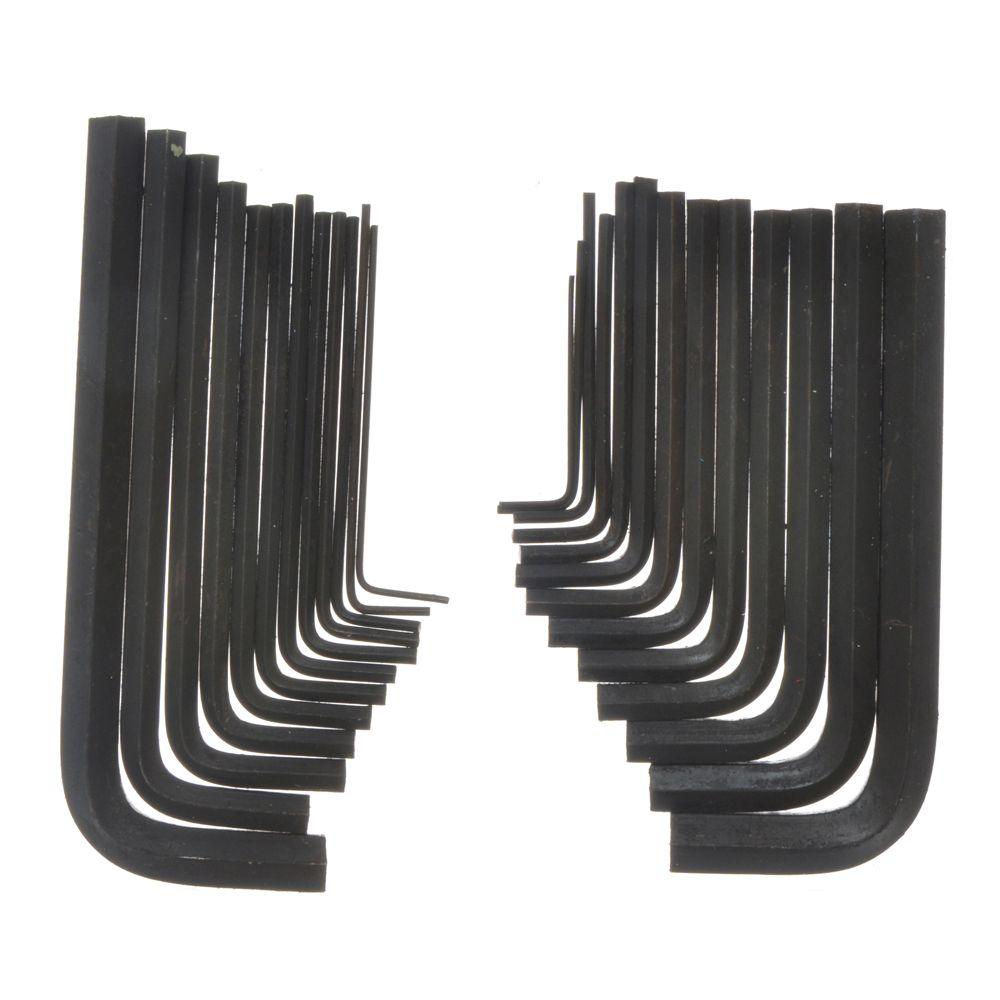 BLUE SPOT TOOLS 25 PCE METRIC AND IMPERIAL HEX KEY WRENCH SET WITH POUCH (1-10MM) (3/64"-3/8") - Premium Hand Tools from BLUE SPOT - Just £8.99! Shop now at Bargain LAB