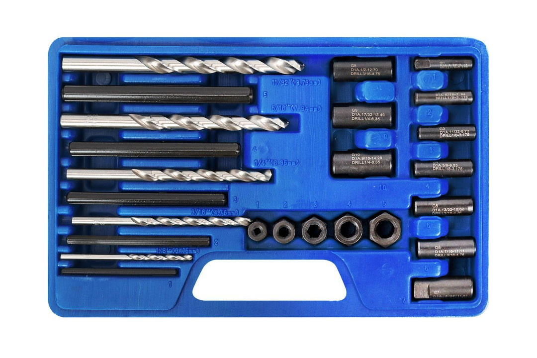 BLUE SPOT TOOLS 25 PCE STUD & BOLT EXTRACTOR KIT - Premium Engineering and Metalwork from BLUE SPOT - Just £20.99! Shop now at Bargain LAB