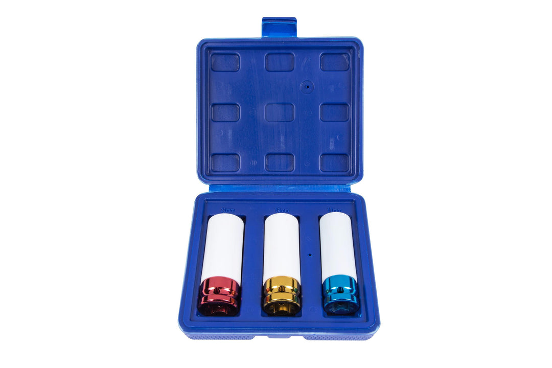 BLUE SPOT TOOLS 3 PCE 1/2" ALLOY WHEEL IMPACT SOCKETS (17, 19, 21MM) - Premium Automotive from BLUE SPOT - Just £19.99! Shop now at Bargain LAB