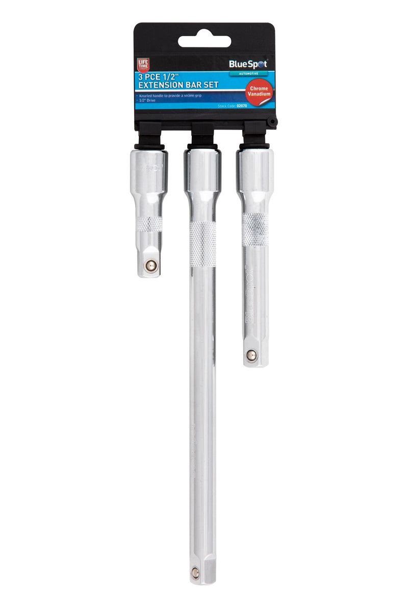 BLUE SPOT TOOLS 3 PCE 1/2" EXTENSION BAR SET - Premium Automotive from BLUE SPOT - Just £11.99! Shop now at Bargain LAB
