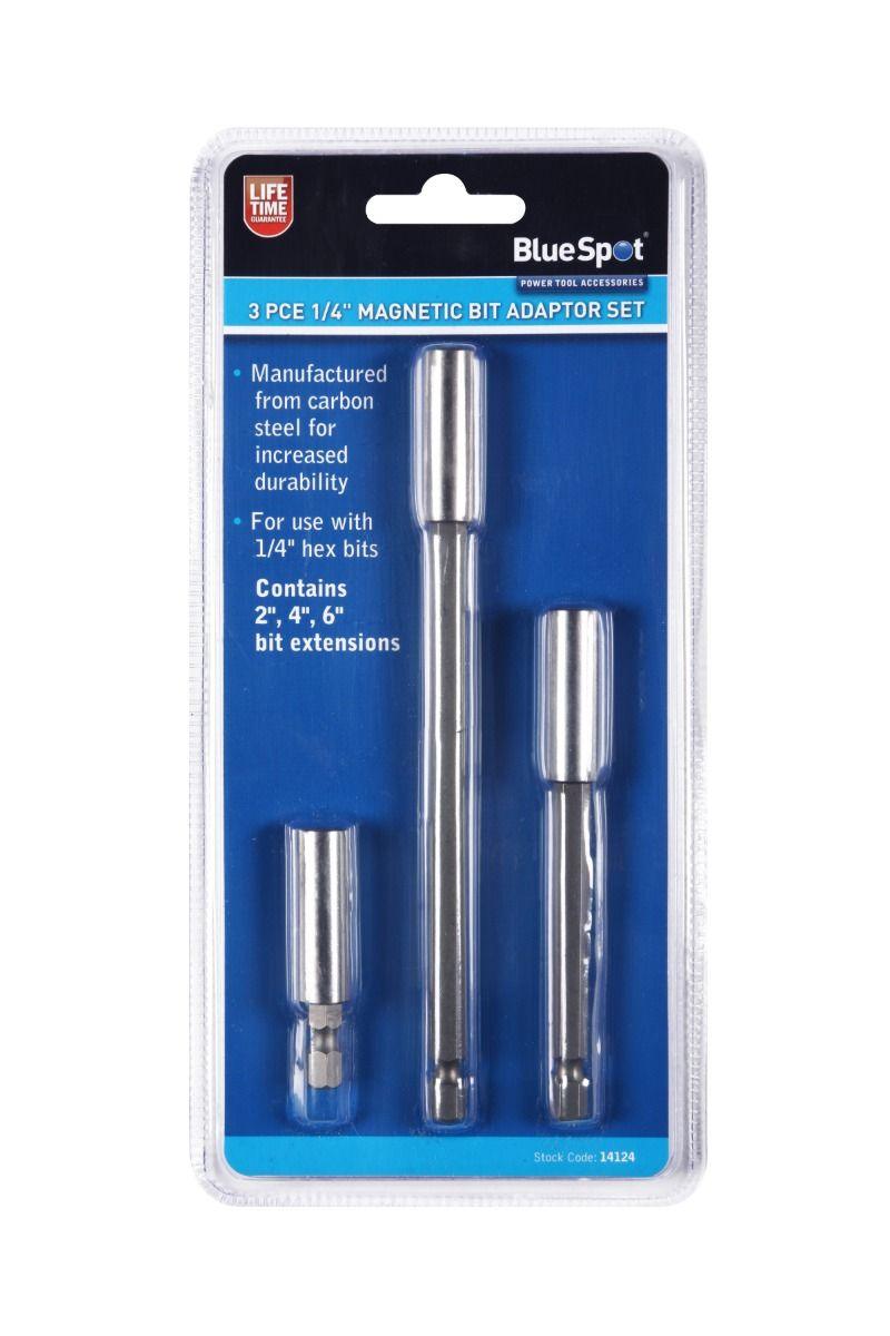 BLUE SPOT TOOLS 3 PCE 1/4" MAGNETIC BIT ADAPTOR SET - Premium Hand Tools from BLUE SPOT - Just £5.49! Shop now at Bargain LAB