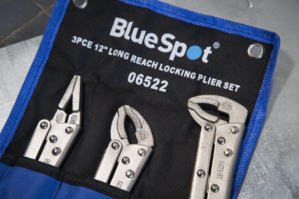 BLUE SPOT TOOLS 3 PCE 300MM (12") EXTRA LONG LOCKING GRIPS - Premium Hand Tools from BLUE SPOT - Just £29.99! Shop now at Bargain LAB