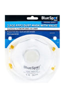 BLUE SPOT TOOLS 3 PCE FFP2 DUST MASK WITH VALVE - Premium Decorating from BLUE SPOT - Just £8.49! Shop now at Bargain LAB