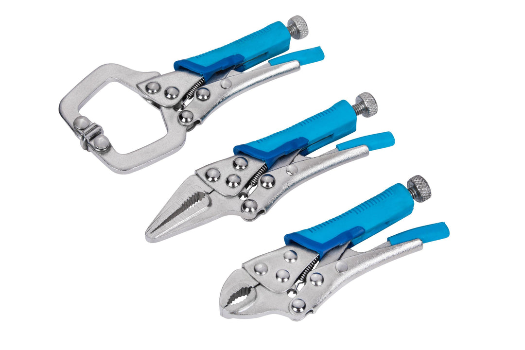 BLUE SPOT TOOLS 3 PCE MINI LOCKING PLIER AND CLAMP SET - Premium Hand Tools from BLUE SPOT - Just £11.99! Shop now at Bargain LAB