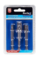 BLUE SPOT TOOLS 3 PCE SOCKET ADAPTOR SET (1/4", 3/8" & 1/2") - Bargain LAB