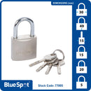 BLUE SPOT TOOLS 30MM SATIN FINISH PADLOCK - Premium Security from BLUE SPOT - Just £6.95! Shop now at Bargain LAB
